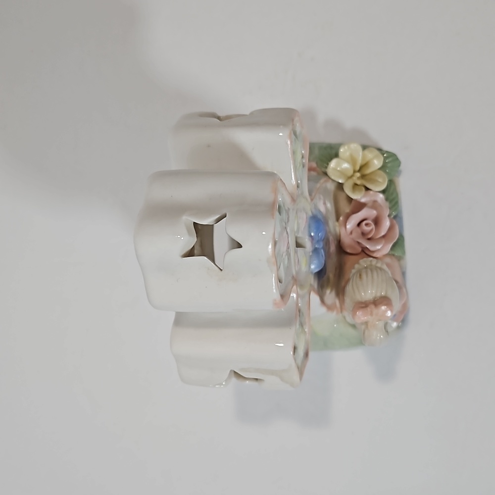 Designspirations Ceramic Cutout Cross w/ Praying Girl Tea Light Candle Holder - Picture 6 of 7